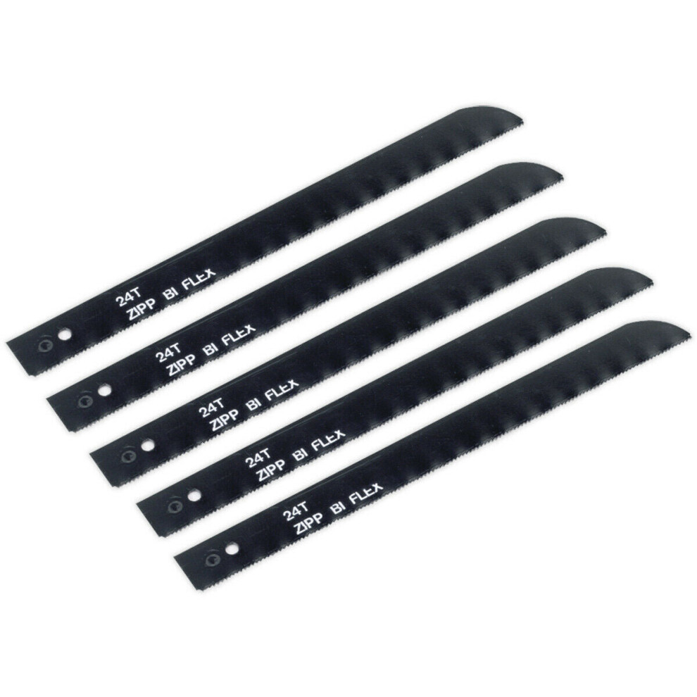 5 PACK - HSS Air Jigsaw Saw Blades - 24 TPI BLACK Reciprocating Multi Material