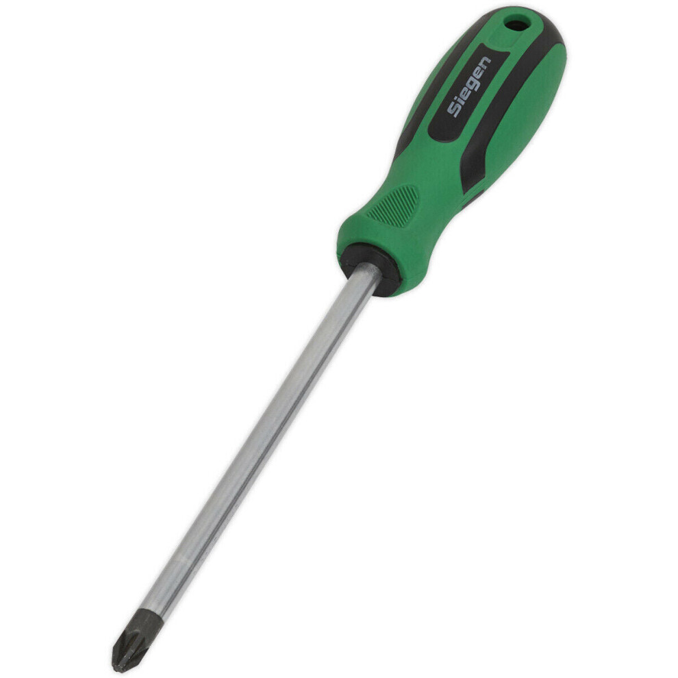 Loops Pozi Head 3 X 150Mm Screwdriver With Soft Grip Handle - Chrome Vanadium Shaft