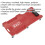 Loops Red One Piece Composite Creeper - 6 x 75mm Castors - Padded Headrest - Polymer 2