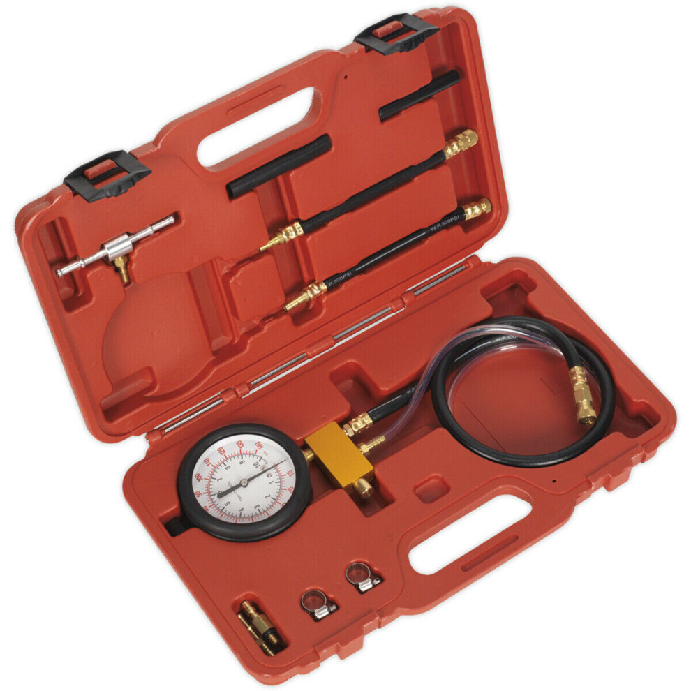 Fuel Injection Pressure Test Kit - Dual Scale Gauge - Pressure Release Valve