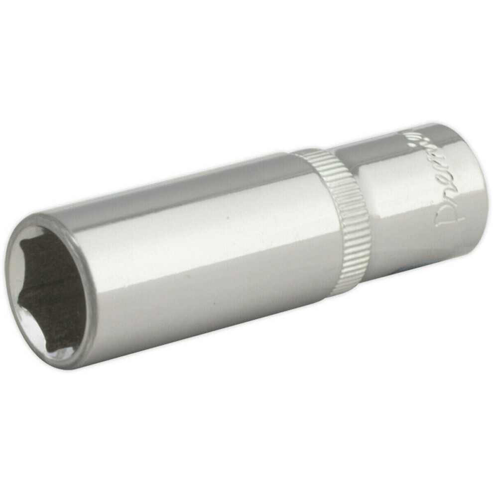 14Mm Forged Steel Deep Drive Socket - 3/8" Square Drive Polished Chrome Vanadium 5056581923202