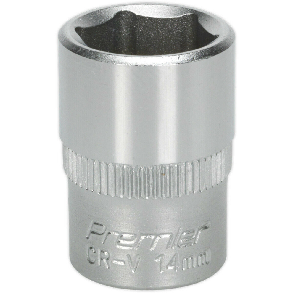 14mm Forged Steel Drive Socket - 3/8" Square Drive - Chrome Vanadium Socket