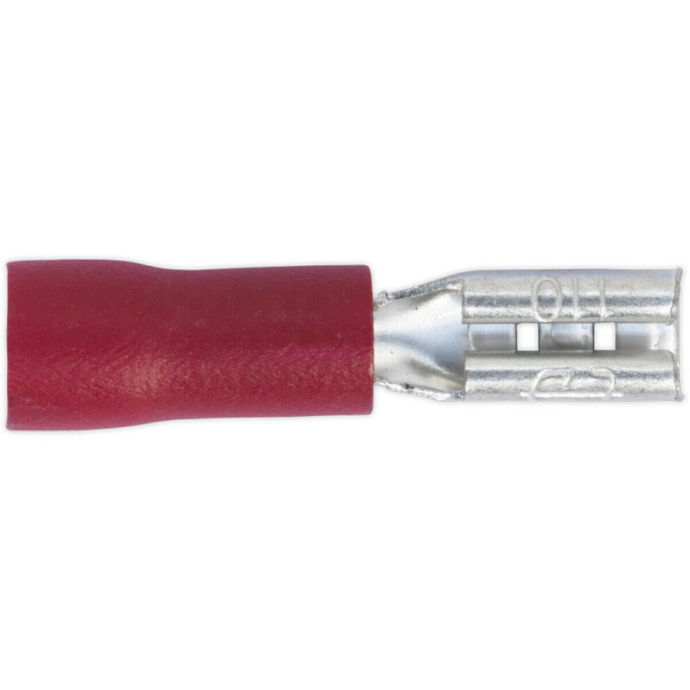 100 PACK 2.8mm Push-On Female Terminal - Suitable for 22 to 18 AWG Cable - Red