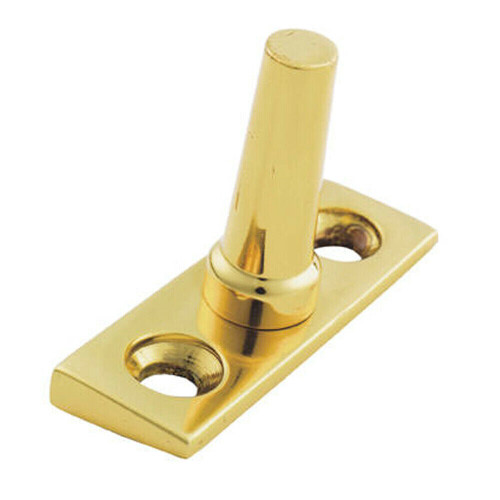 Loops Angled Window Casement Stay EJMA Pin 27mm Fixing Centres Polished Brass 1