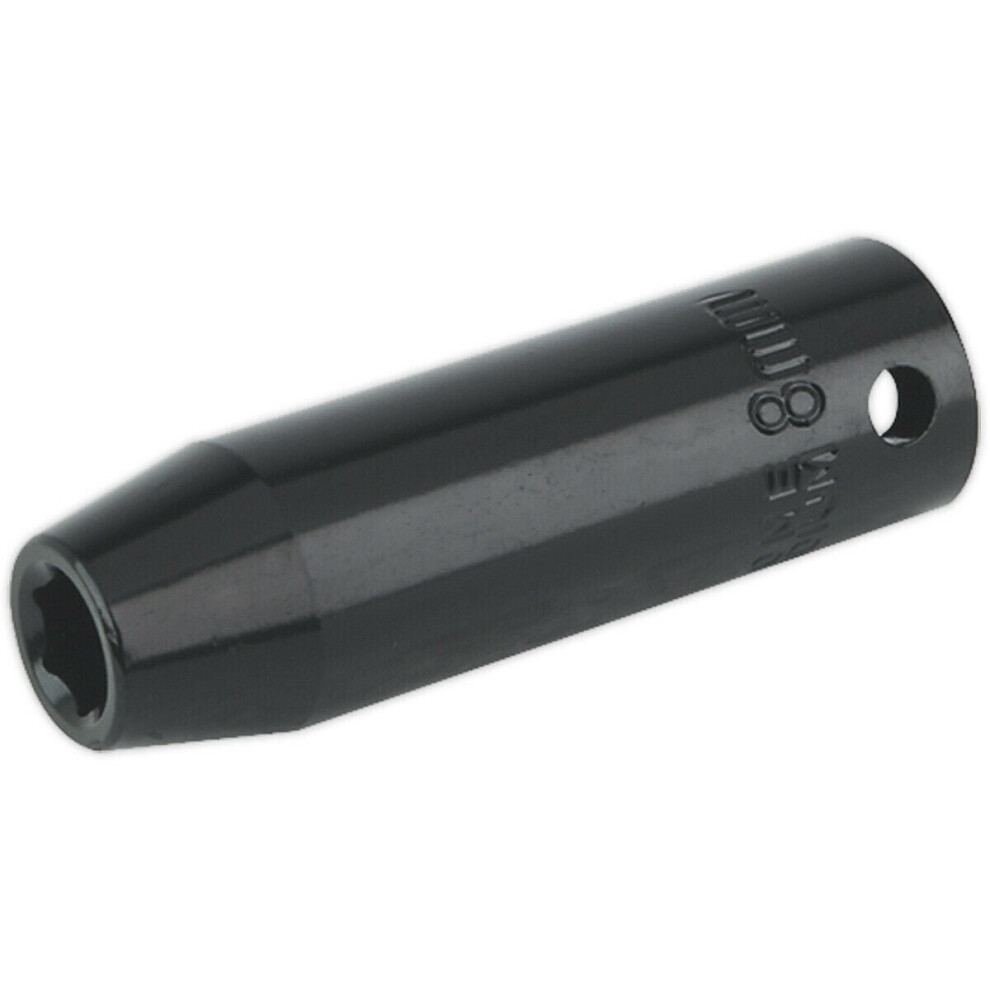 8mm Forged Deep Impact Socket - 3/8 Inch Sq Drive Chrome Vanadium Wrench Socket