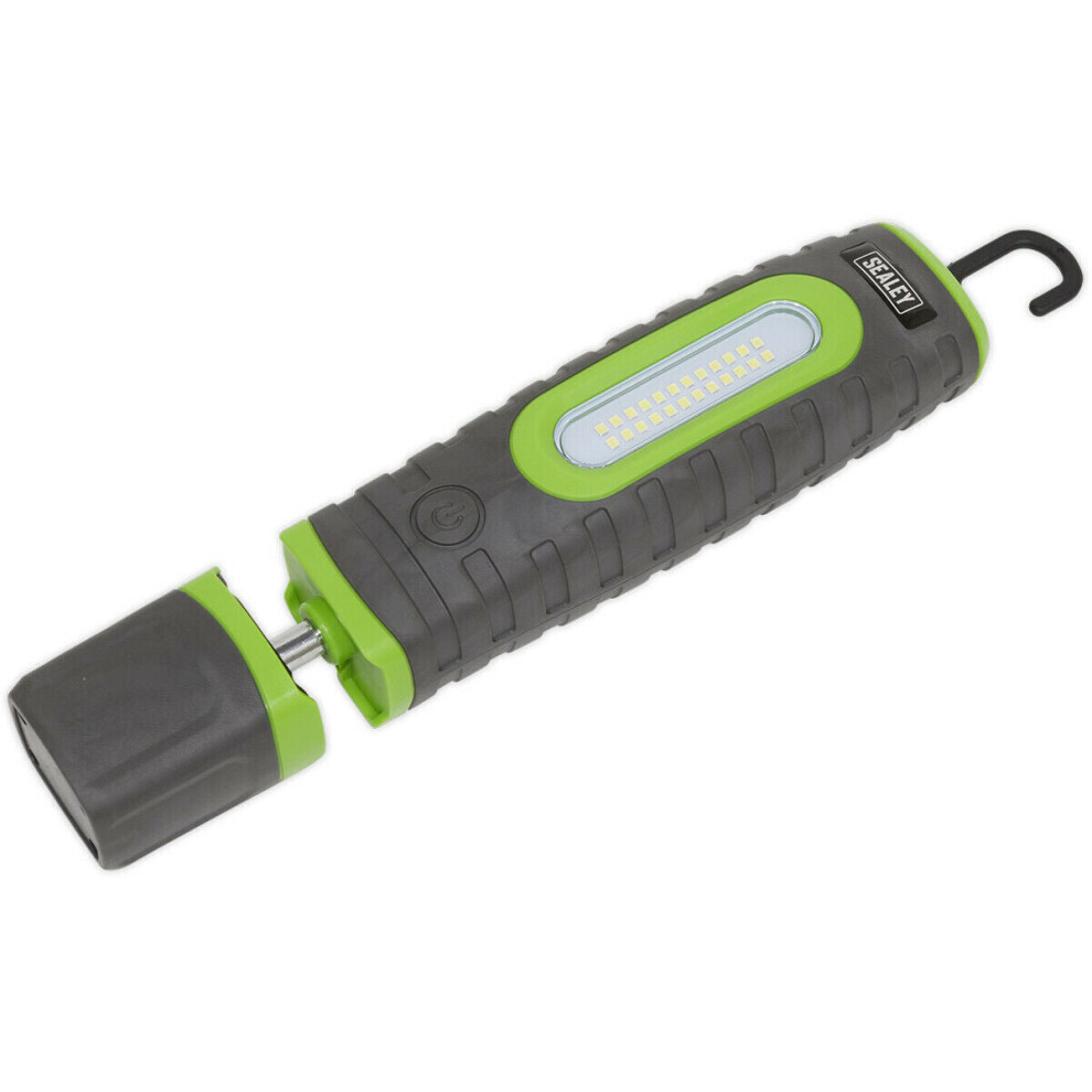 360Â Swivel Inspection Light - 24 SMD & 3W SMD LED - Rechargeable - Green