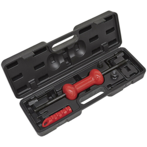 Loops 9 Piece 2kg Slide Hammer Kit - Rubber Grip Handle - Tough Storage Case