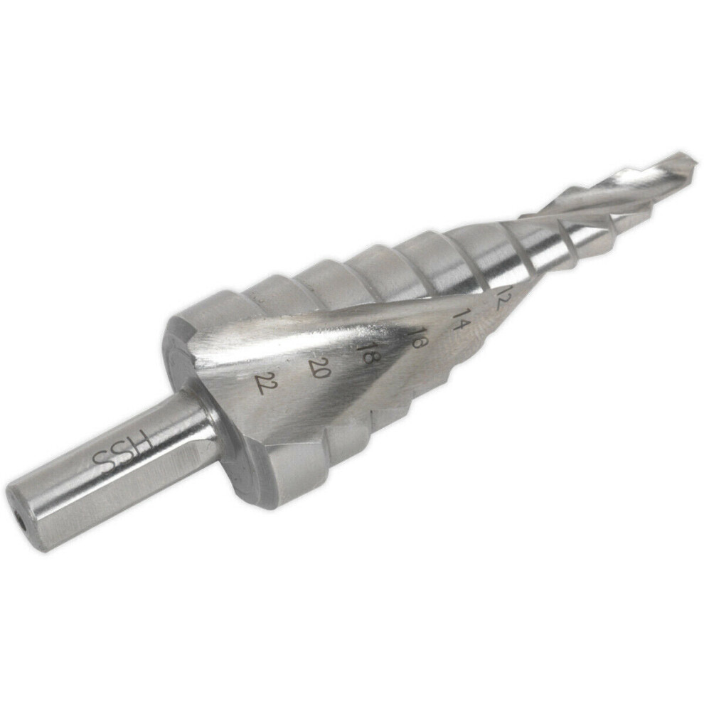 Loops Hss 4341 Spiral Flute Step Drill Bit - 4Mm To 22Mm Holes - Precision Drilling