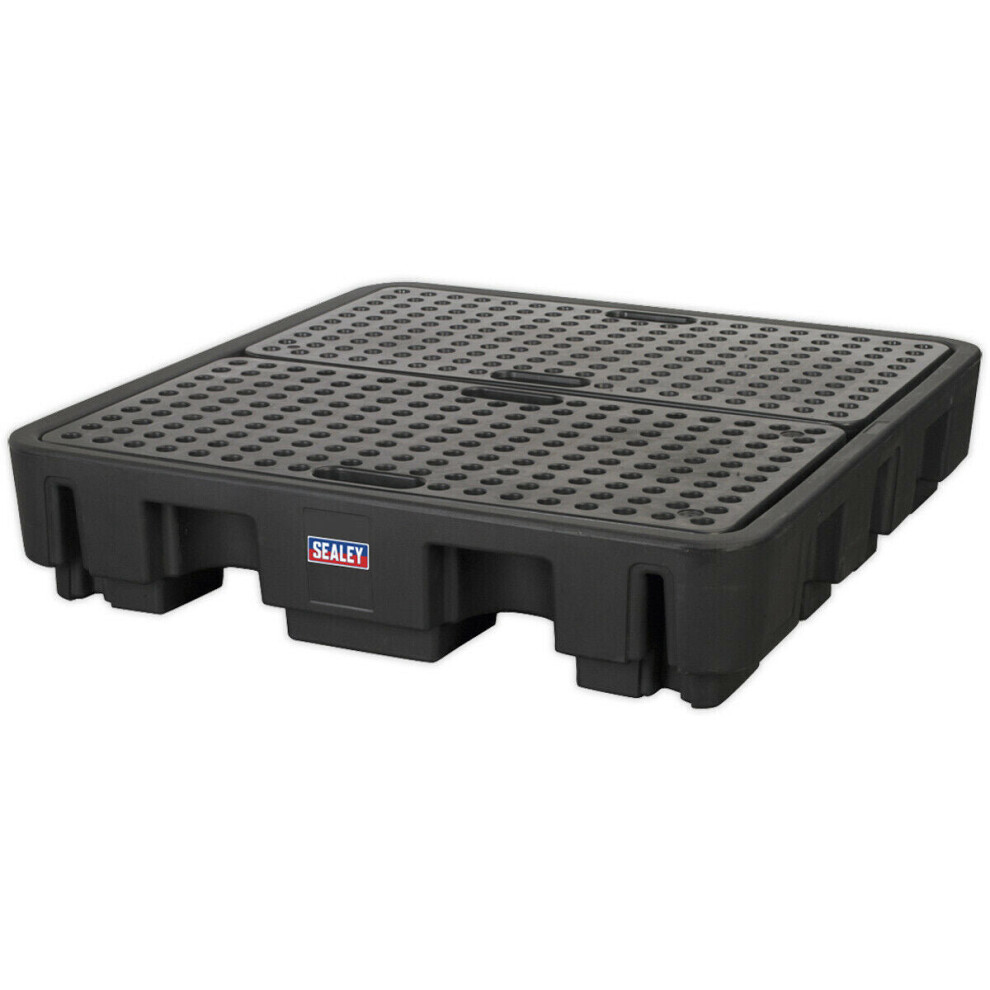 Loops Polyethylene Barrel Bund - 1380 X 1290 X 280Mm - Holds 4 X 205L Drums - 240L Not,Specified