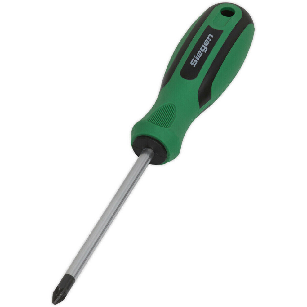 Pozi Head 2 x 100mm Screwdriver with Soft Grip Handle - Chrome Vanadium Shaft