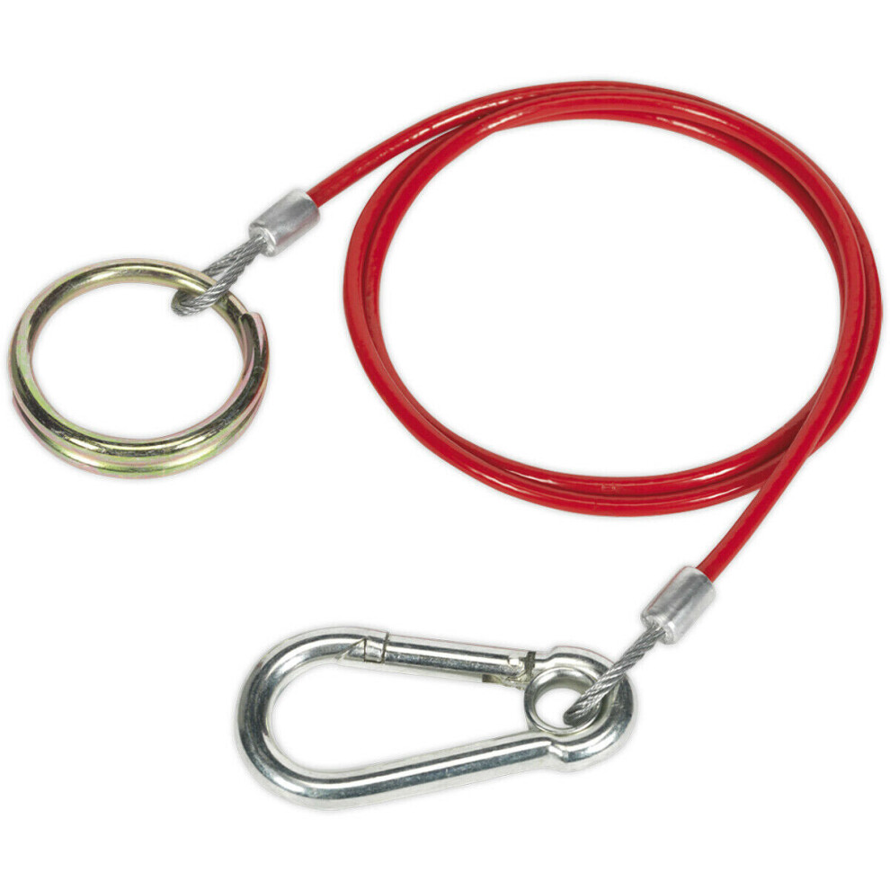 Loops Breakaway Brake Cable - 1M X 3Mm - Heavy Duty Split Ring & Securing Ring