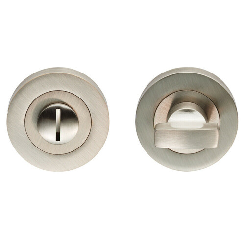 Loops Thumbturn Lock and Release Handle Concealed Fix Round Rose Satin Nickel 1