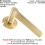 Loops 2x PAIR Straight Rounded Handle on Round Rose Concealed Fix Satin Brass 2