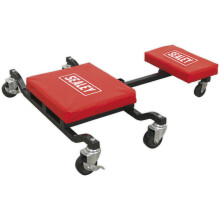 3-in-1 Low Level Creeper Seat & Kneeler - Heavy Duty Steel - Vinyl Covered Seat