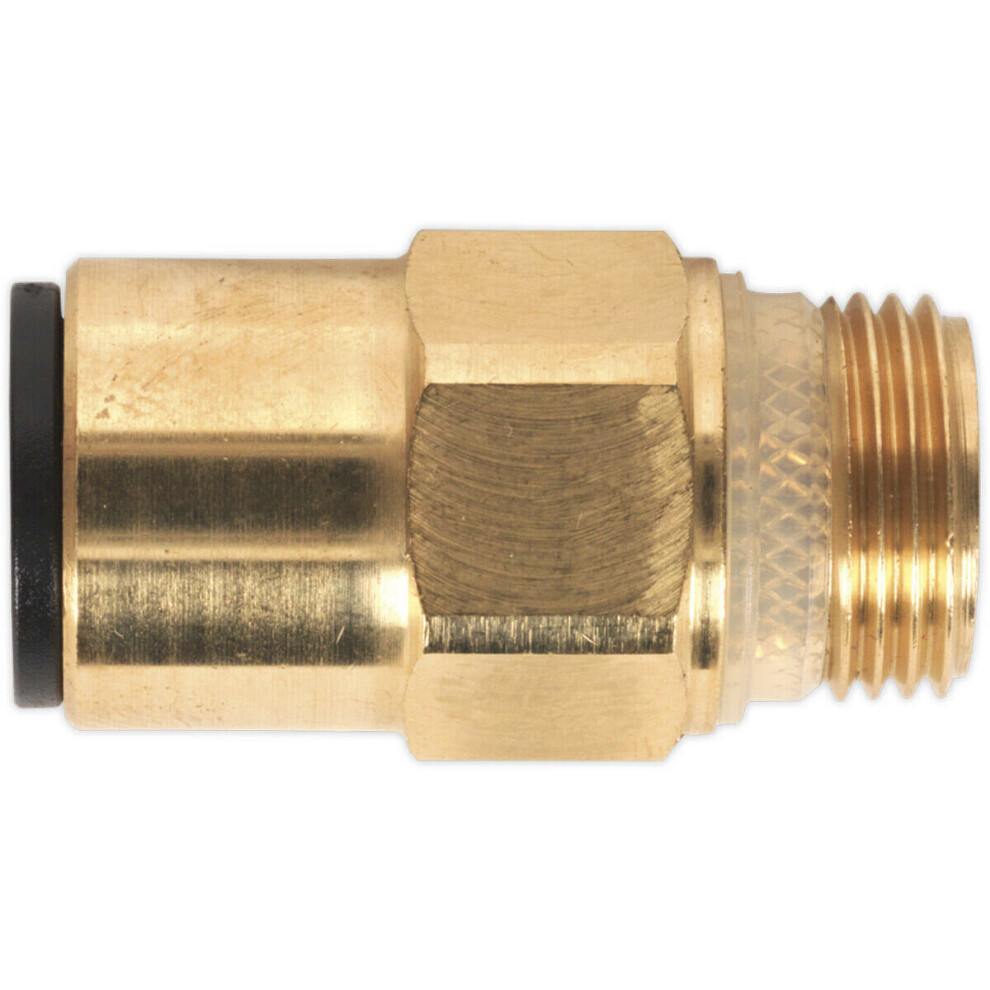 2 PACK - 12mm x 3/8" SuperThread Straight Adapter - Pneumatic Brass Coupling Set