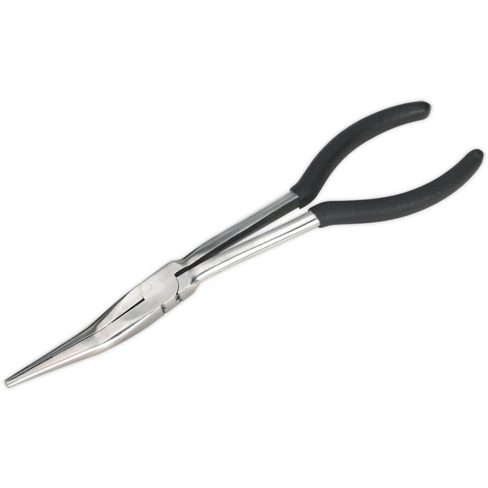 275Mm Offset Needle Nose Pliers - Drop Forged Steel - Foam Grip Handles 5056581903020