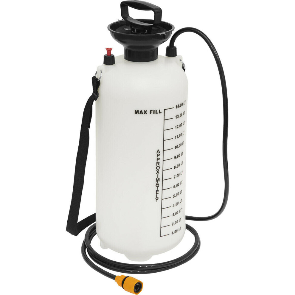 14L Dust Suppression Water Tank - Automatic Pressure Release Valve - 3m Hose