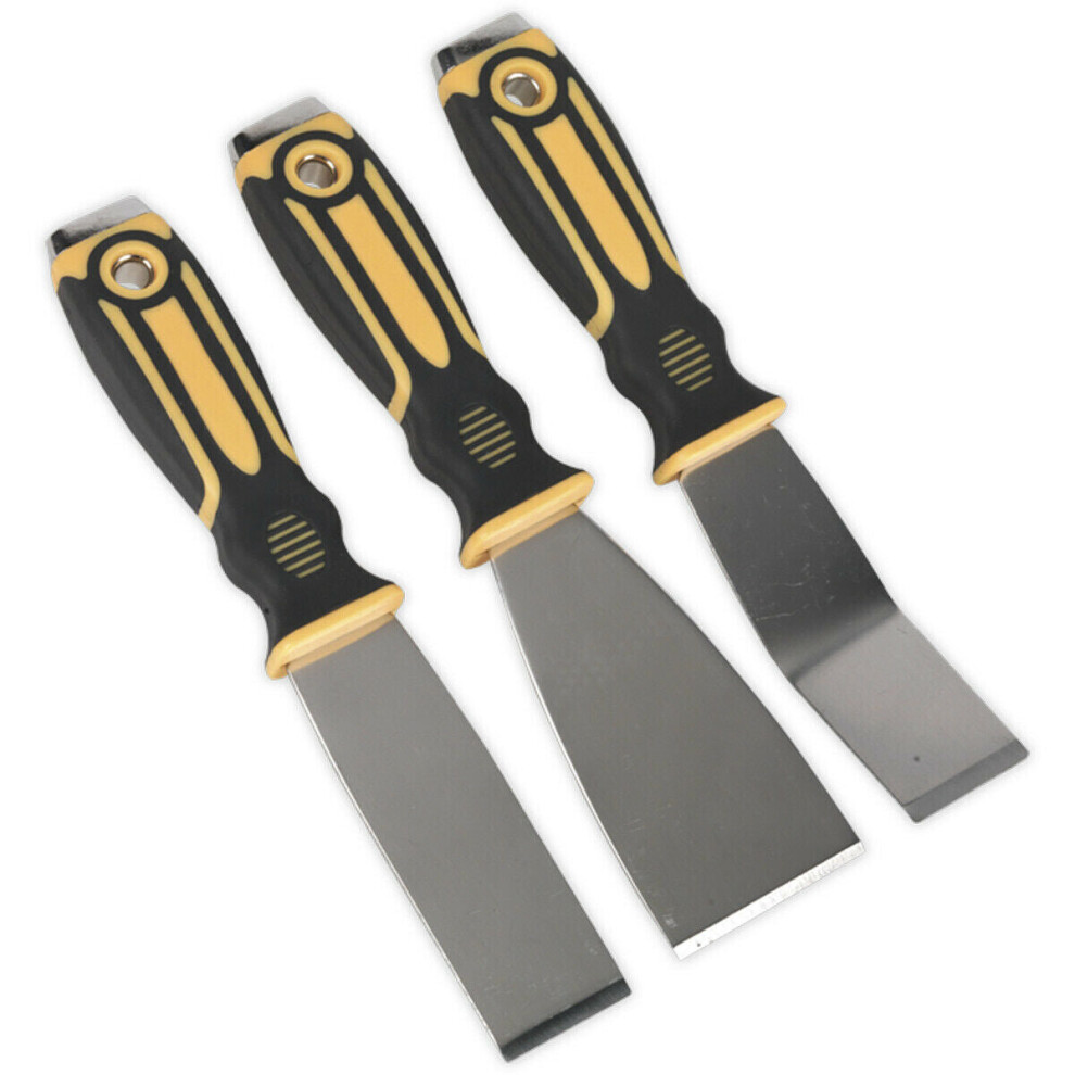Loops 3 Pack - Premium Rigid Blade Hand Scraper Set - Hammer Cap Hardened Steel Chisel