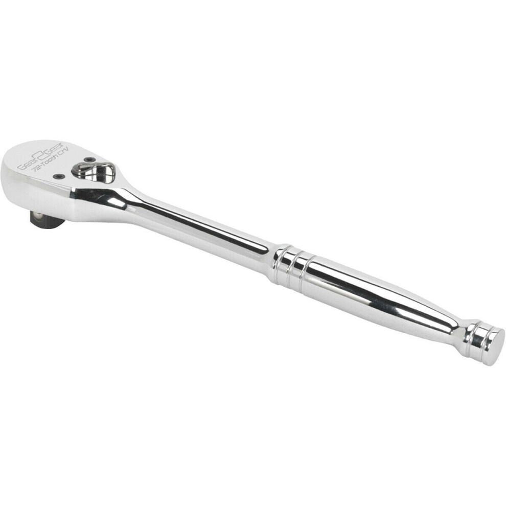 Loops 72-Tooth Dust-Free Ratchet Wrench - 1/2 Inch Sq Drive - Flip Reverse Mechanism