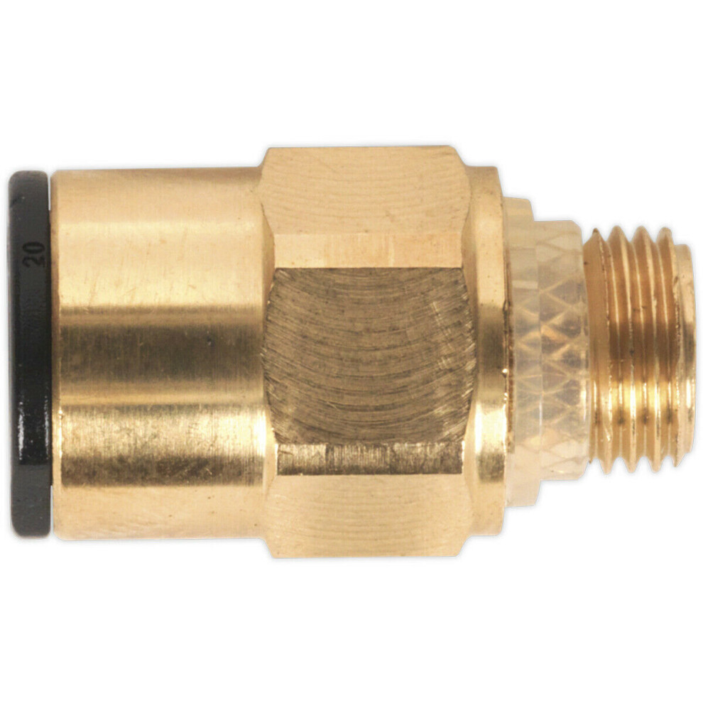 2 PACK - 8mm x 1/8" SuperThread Straight Adapter - Pneumatic Brass Coupling Set