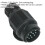 Loops 12V Plastic 3-Pin Euro Towing Plug - Twin Outlet Converter - Protective End Cap 2