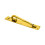 Loops 2x Curved Left Handed Door Pull Handle Engraved with 'Pull' Polished Brass 4