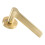 Loops 4x PAIR Straight Rounded Handle on Round Rose Concealed Fix Satin Brass 3