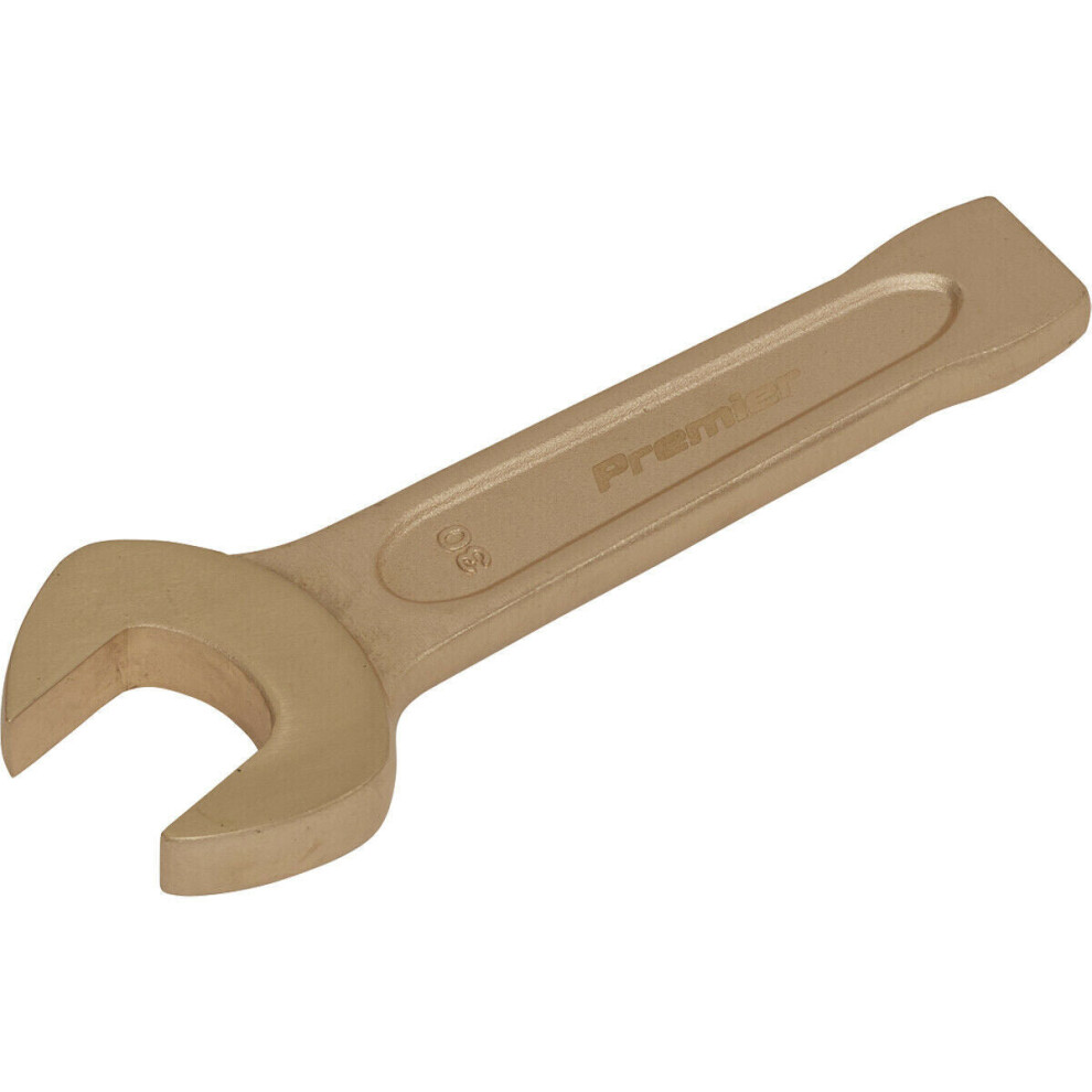 30Mm Open-End Slogging Spanner - Non-Sparking - Short Profile Striking End 5056524291023