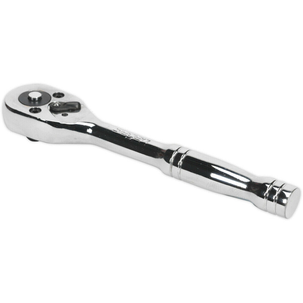 Loops 45-Tooth Flip Reverse Ratchet Wrench - 1/4 Inch Sq Drive - Pear Head Design