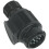 Loops 12V Plastic 3-Pin Euro Towing Plug - Twin Outlet Converter - Protective End Cap 3