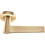 Loops 4x PAIR Straight Rounded Handle on Round Rose Concealed Fix Satin Brass 4