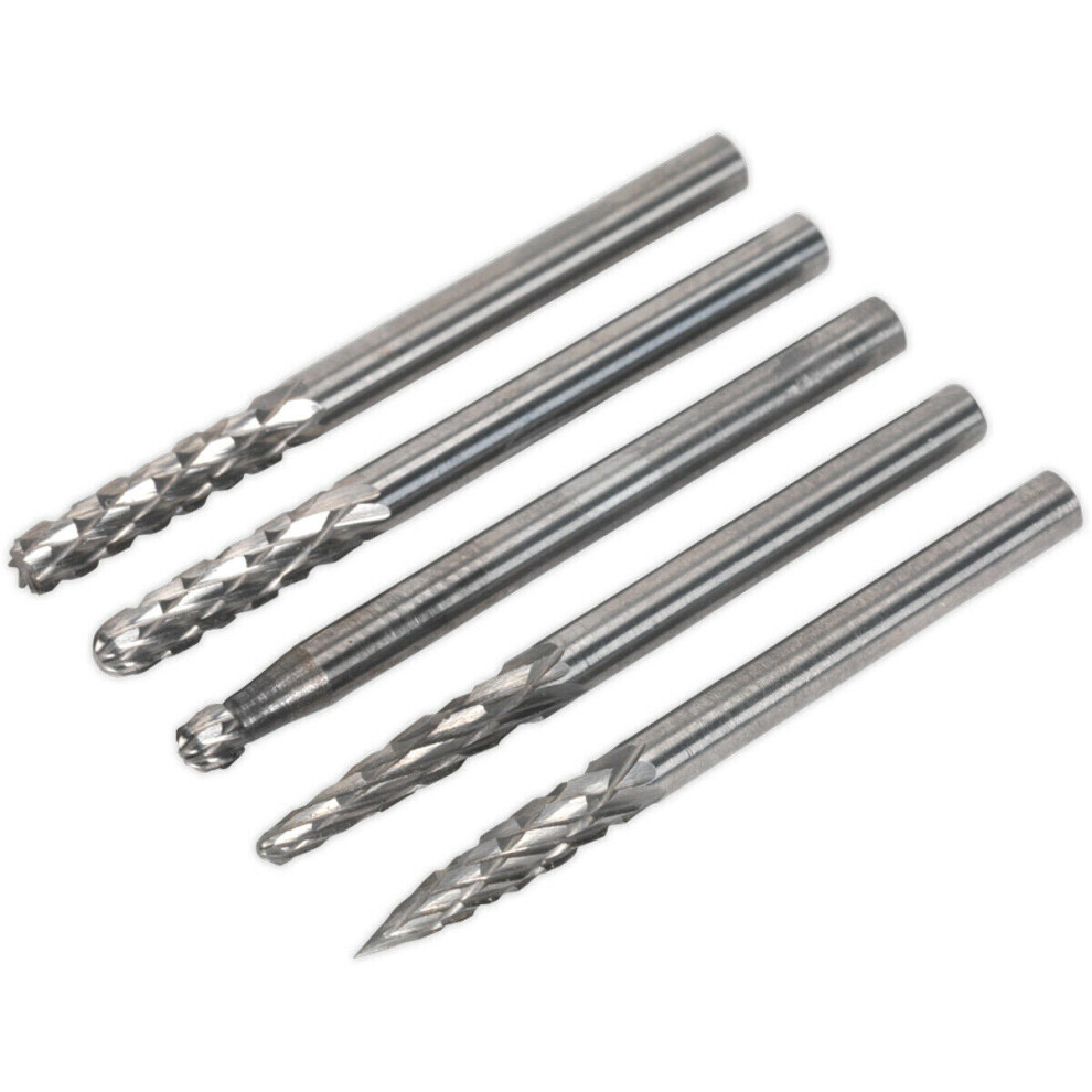Loops 5 Pack - 3Mm Micro Carbide Burr Bits Set - Various Heads - Rotary Metal Cutter