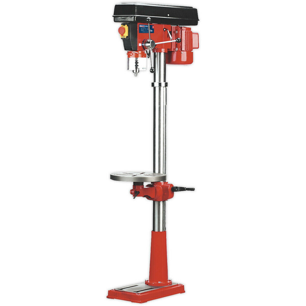 16-Speed Floor Pillar Drill - 550W Motor - 1580mm Height - Safety Release Switch