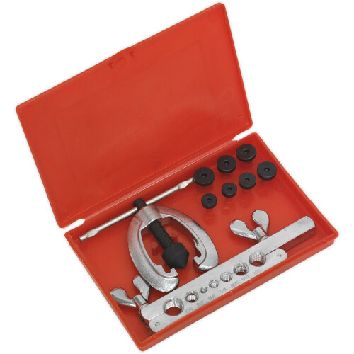 Loops 9 Piece Pipe Flaring Kit - Single or Double Flares - Copper Brass Aluminium Pipe