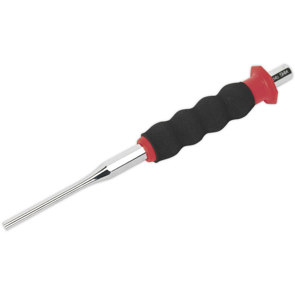 Loops 5Mm Sheathed Parallel Pin Punch - Contoured Foam Grip - Chrome Molybdenum Steel