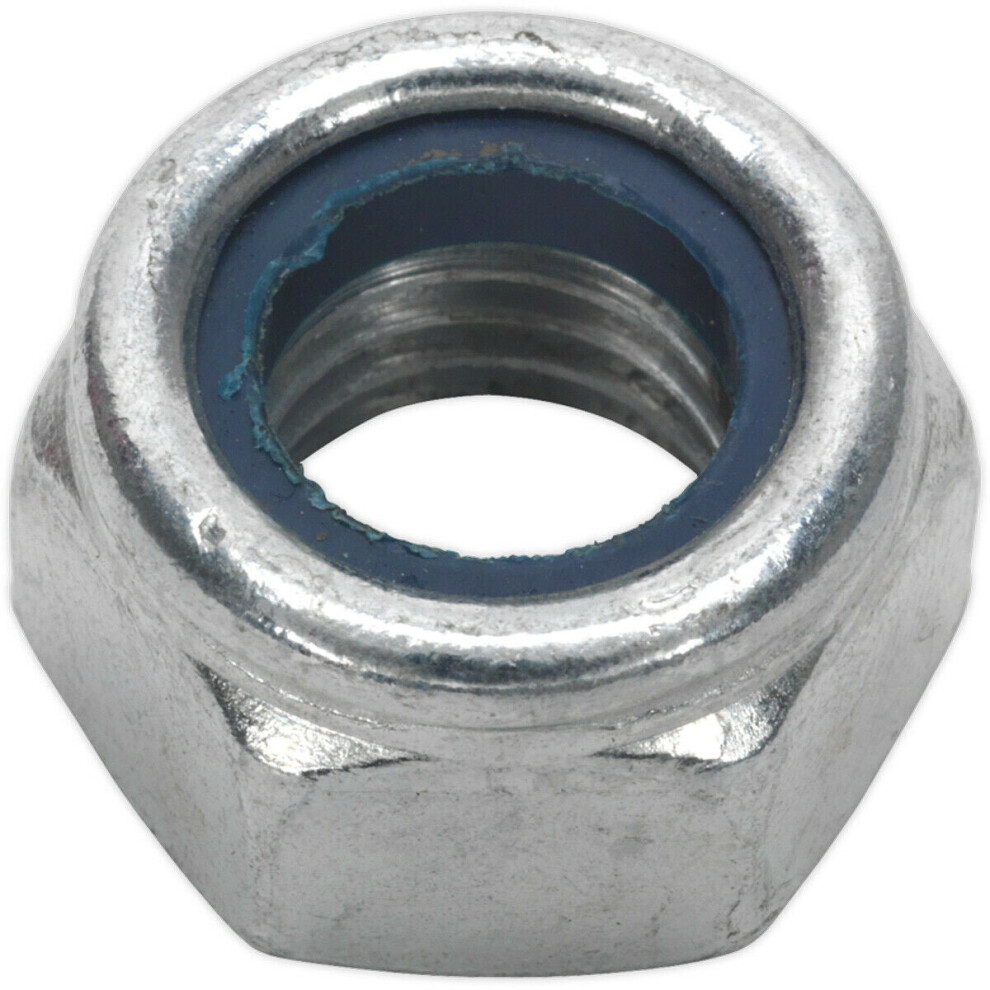 Loops 25 Pack - Zinc Plated Nylon Locknut Bolt - 2Mm Pitch - M14 - Din 982 - Metric