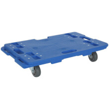 Interlocking Plastic Dolly - 150kg Capacity - Built In Carry Handles - Non Slip