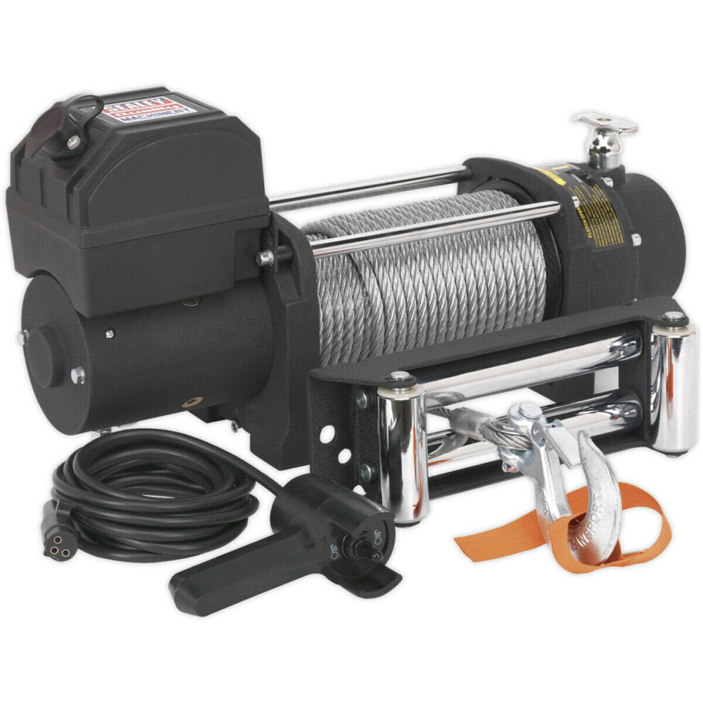 12V Self-Recovery Winch - 5450kg Line Pull - 2kW DC Wound Motor - IP67 Rated