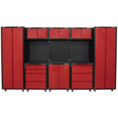 Loops Premium 3.3m Modular Garage Storage System - Heavy Duty - Workshop Cabinets