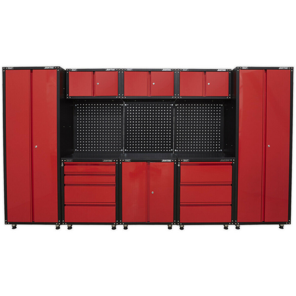 Premium 3.3M Modular Garage Storage System - Heavy Duty - Workshop Cabinets 5056524260111