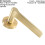 Loops PAIR Straight Rounded Handle on Round Rose Concealed Fix Satin Brass 2