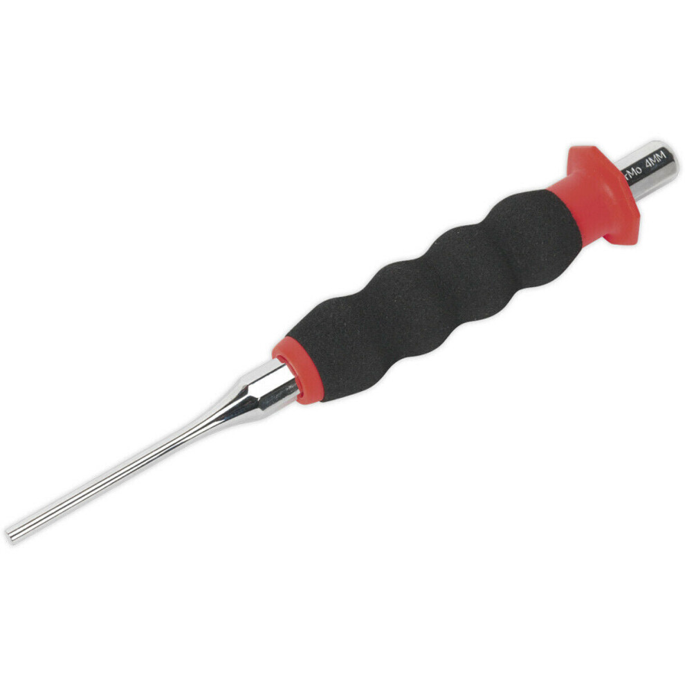 Loops 4Mm Sheathed Parallel Pin Punch - Contoured Foam Grip - Chrome Molybdenum Steel