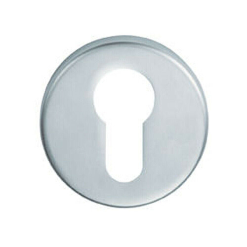 Loops 51mm Euro Profile Round Escutcheon 8mm Depth Concealed Fix Satin Chrome 1