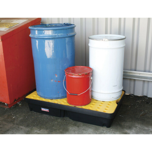 Loops 60L Spill Tray with Platform - Holds 2 x 45L Drums - High-Density PE Plastic 2