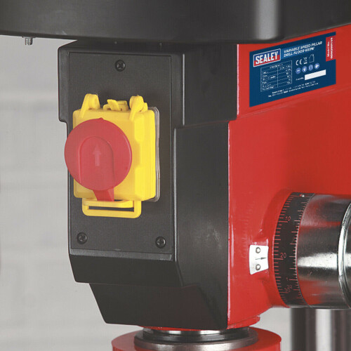 Loops 16-Speed Floor Pillar Drill - 650W Motor - 1630mm Height - Safety Release Switch 2