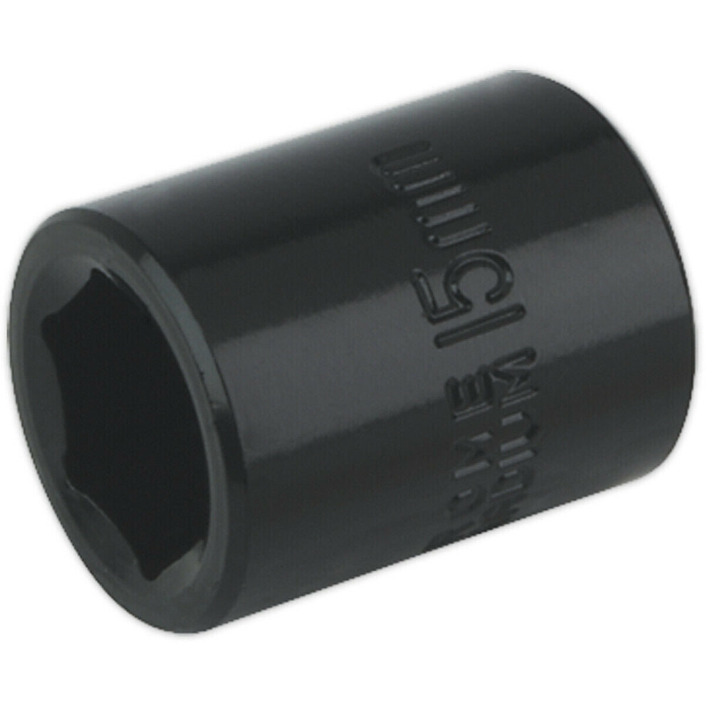 15Mm Forged Impact Socket - 3/8 Inch Sq Drive - Chrome-Vanadium Wrench Socket 5056524283134