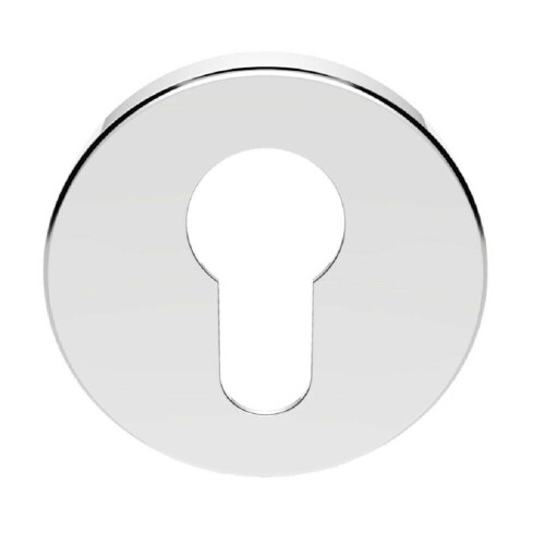 Loops 51mm Euro Profile Round Escutcheon 8mm Depth Concealed Fix Polished Chrome 1