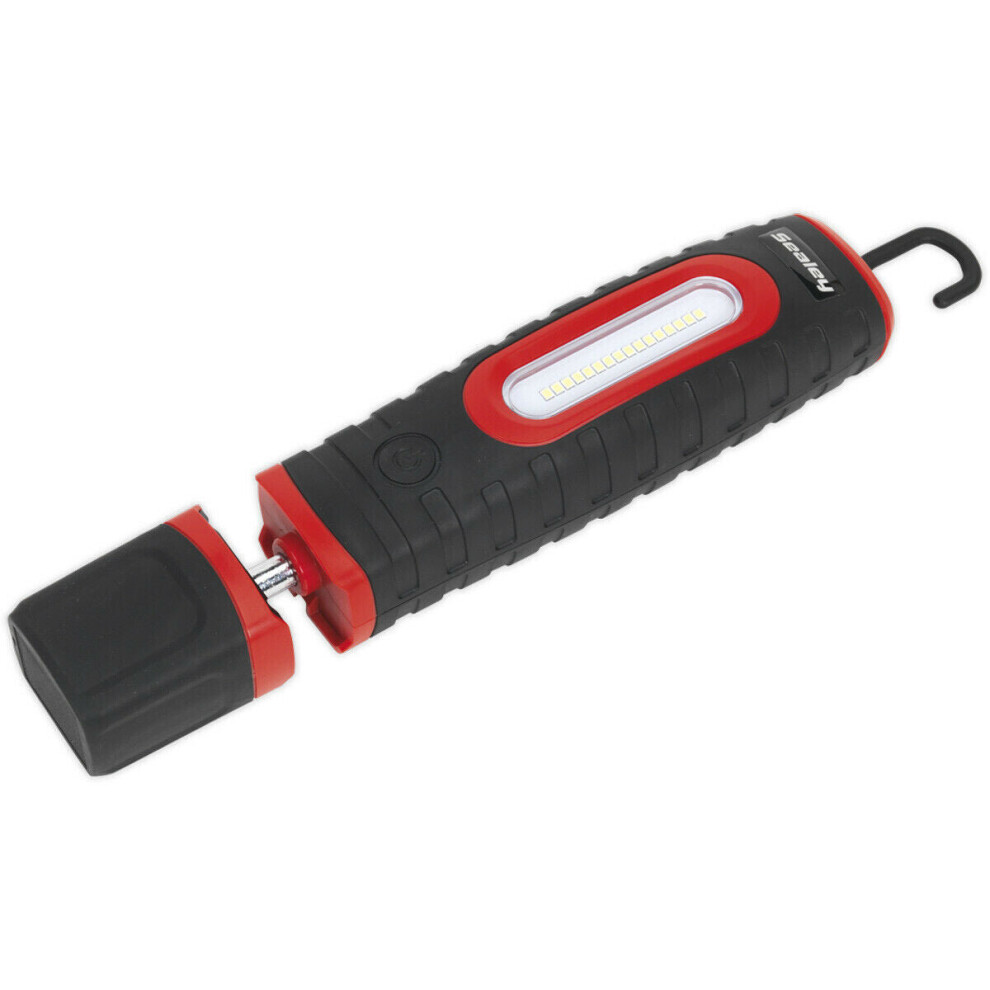 360Â Swivel Inspection Light - 14 SMD & 3W SMD LED - Twin Battery - Black
