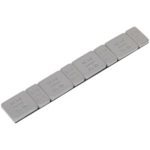100 PACK 5 & 10g Adhesive Wheel Weights - Strip of 8 - Plastic Coated Steel