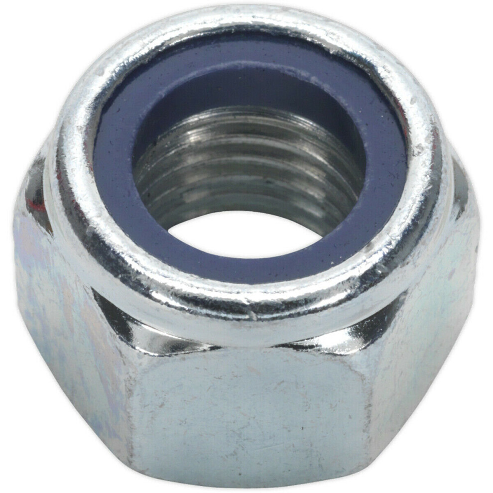 25 PACK - Zinc Plated Nylon Locknut Bolt - 2mm Pitch - M16 - DIN 982 - Metric